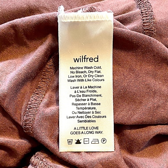 ARITZIA • WILFRED • Sartre Off-Shoulder Flowy T-Shirt • Small • Mauve Brown - Picture 10 of 13